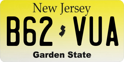 NJ license plate B62VUA