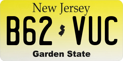 NJ license plate B62VUC