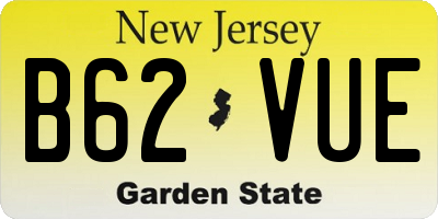 NJ license plate B62VUE