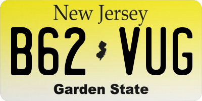 NJ license plate B62VUG