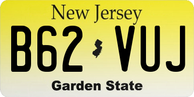 NJ license plate B62VUJ