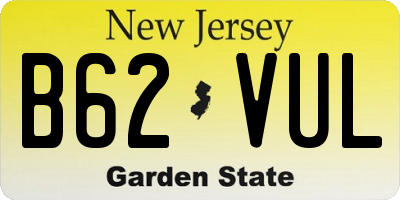 NJ license plate B62VUL