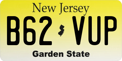 NJ license plate B62VUP