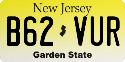 NJ license plate B62VUR