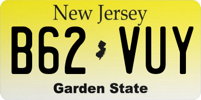 NJ license plate B62VUY