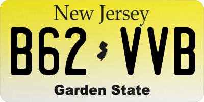 NJ license plate B62VVB