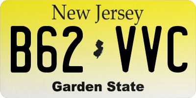 NJ license plate B62VVC