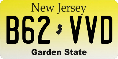 NJ license plate B62VVD