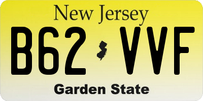 NJ license plate B62VVF