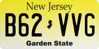NJ license plate B62VVG