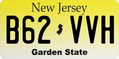 NJ license plate B62VVH