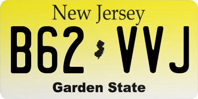 NJ license plate B62VVJ
