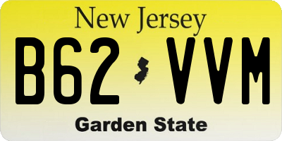 NJ license plate B62VVM