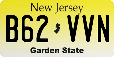 NJ license plate B62VVN