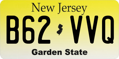 NJ license plate B62VVQ