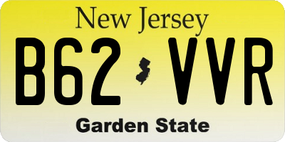 NJ license plate B62VVR