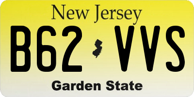 NJ license plate B62VVS