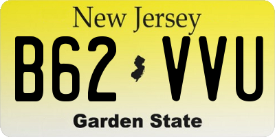 NJ license plate B62VVU