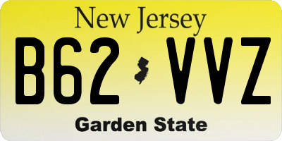 NJ license plate B62VVZ