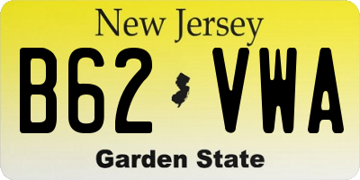 NJ license plate B62VWA