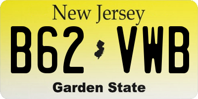 NJ license plate B62VWB