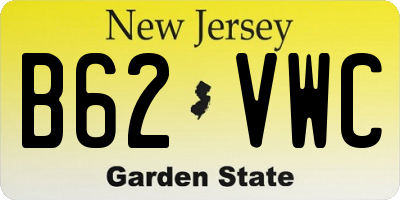 NJ license plate B62VWC