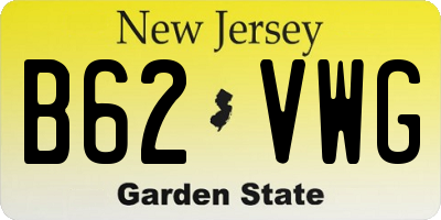NJ license plate B62VWG