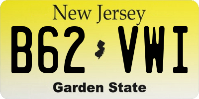 NJ license plate B62VWI