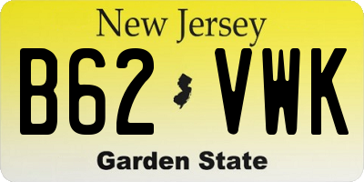 NJ license plate B62VWK