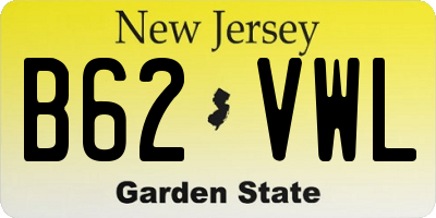 NJ license plate B62VWL