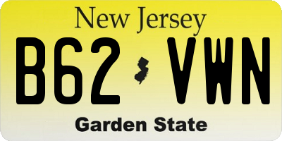 NJ license plate B62VWN