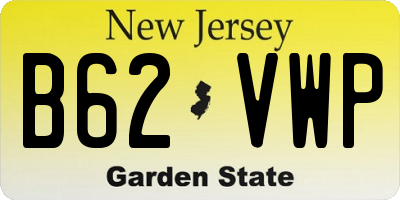 NJ license plate B62VWP