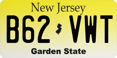 NJ license plate B62VWT