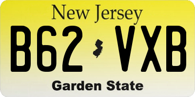 NJ license plate B62VXB