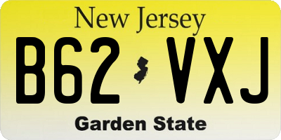 NJ license plate B62VXJ