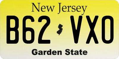 NJ license plate B62VXO