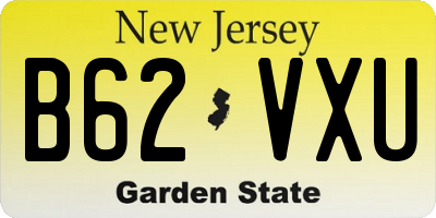 NJ license plate B62VXU
