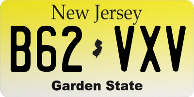 NJ license plate B62VXV