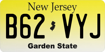 NJ license plate B62VYJ