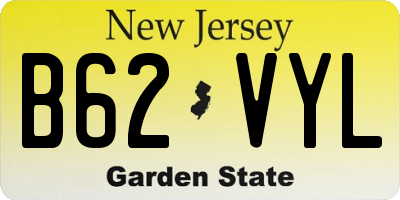 NJ license plate B62VYL