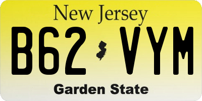 NJ license plate B62VYM