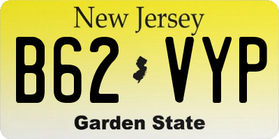 NJ license plate B62VYP