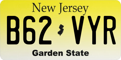 NJ license plate B62VYR