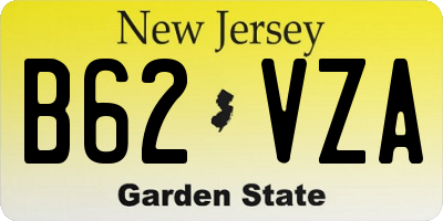 NJ license plate B62VZA