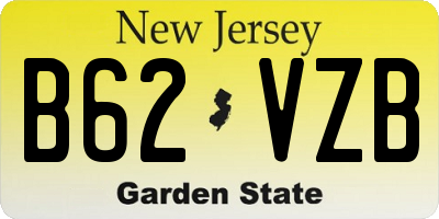 NJ license plate B62VZB
