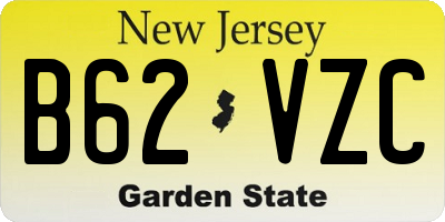 NJ license plate B62VZC