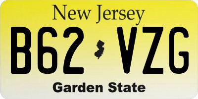 NJ license plate B62VZG