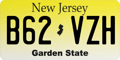 NJ license plate B62VZH