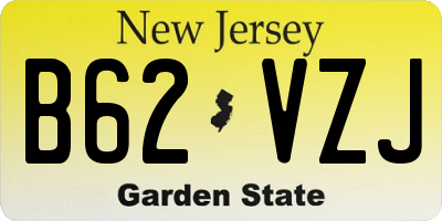 NJ license plate B62VZJ