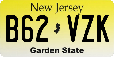 NJ license plate B62VZK